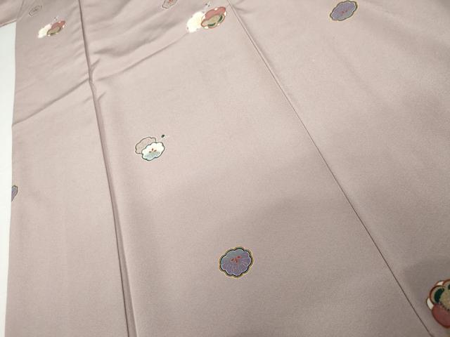 平和屋着物●上質な小紋 舞梅文 金彩 正絹 逸品 AABJ3779cs