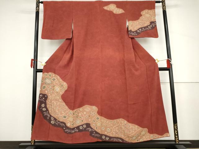 平和屋着物●訪問着 辻が花 絞り 暈し染め 正絹 逸品 AABJ3783cs