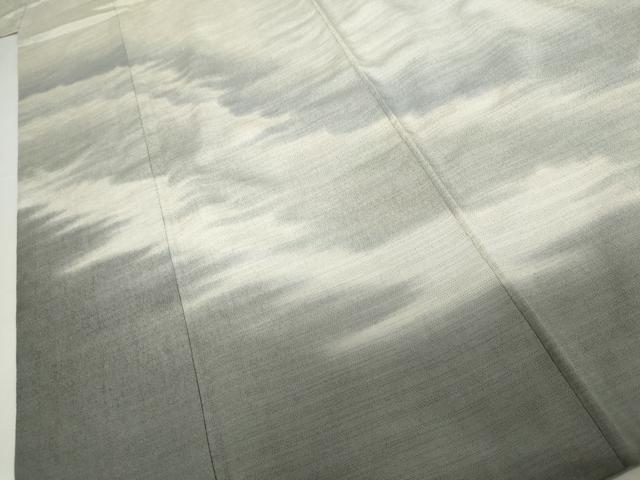 平和屋着物●藤倉守正 本塩沢 訪問着 やまだ織 霞文 正絹 逸品 AABJ3796cs