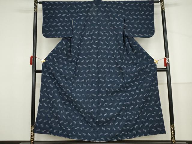 平和屋着物●久留米絣 吉祥文 背抜き仕立て 綿 逸品 AABJ3797cs