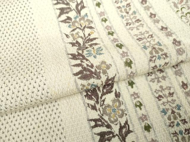 平和屋着物●本塩沢 花間道 正絹 逸品 AABJ3798cs