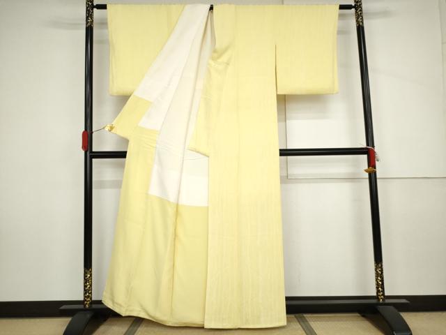 平和屋着物●お召 笹竹文 正絹 逸品 AABJ3814cs