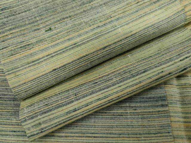 平和屋着物●上質な紬 横段文 正絹 逸品 AABJ3822cs