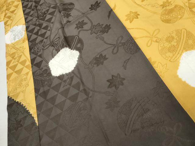 平和屋着物●振袖用長襦袢 無双仕立て 絞り 舞梅 金彩 半衿刺繍 正絹 逸品 AABJ3826cs
