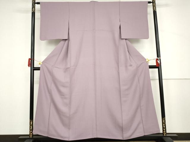 平和屋着物●上質な色無地 紋意匠 浅紫色 正絹 逸品 AABJ3840cs