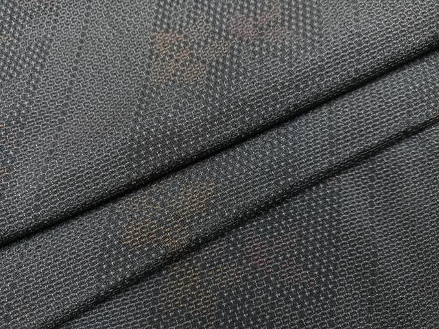平和屋着物●本塩沢 110亀甲 舞花文 正絹 逸品 未使用 AABJ3843ph