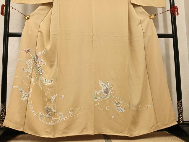 平和屋着物●訪問着 洋花文 金彩 正絹 逸品 AABJ3851ph