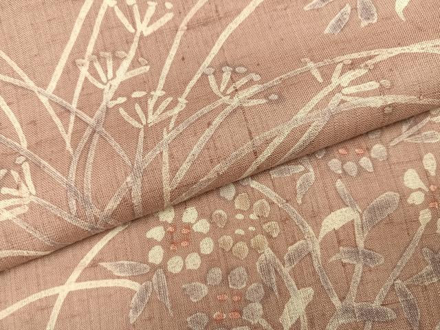 平和屋着物●上質な小紋 生紬 ろうけつ染 草花文 正絹 逸品 AABJ3889ph