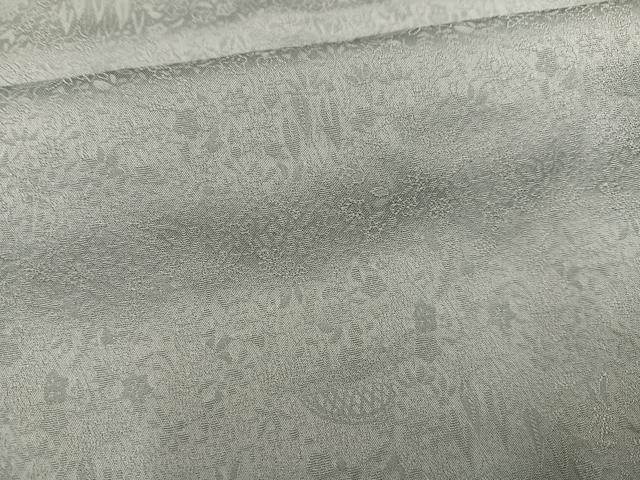 平和屋着物●上質な色無地 草花地紋 蕎麦切色 正絹 逸品 未使用 AABJ3904ph