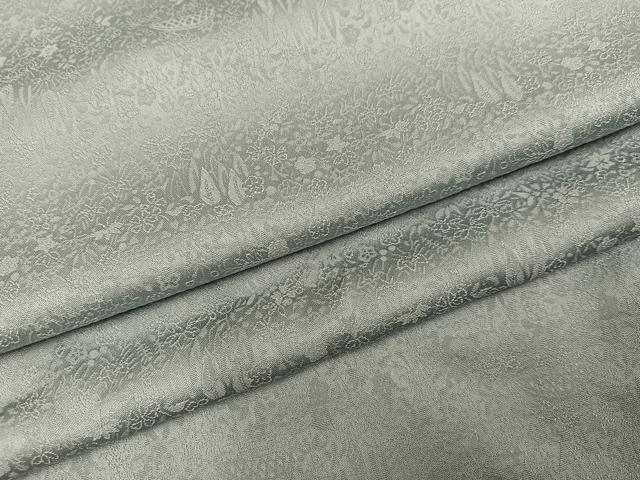 平和屋着物●上質な色無地 草花地紋 蕎麦切色 正絹 逸品 未使用 AABJ3904ph