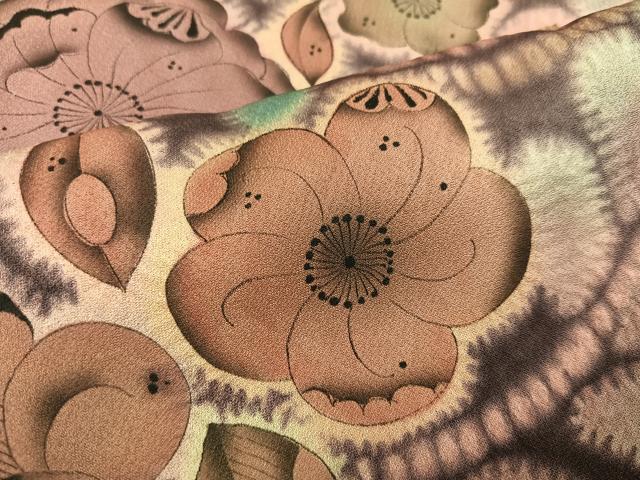 平和屋着物●色留訪問着 辻が花 金彩 正絹 逸品 AABJ3912ph