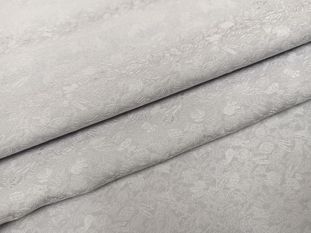 平和屋着物●上質な色無地 吉祥地紋 蕎麦切色 正絹 逸品 AABJ3925ph