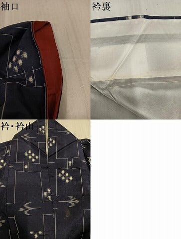 平和屋着物●本場琉球絣 紬 正絹 逸品 AABJ3929ph