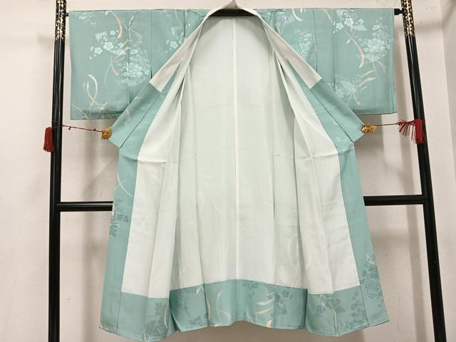 平和屋着物●長襦袢 袷 花地紋 正絹 逸品 AABJ3960ph