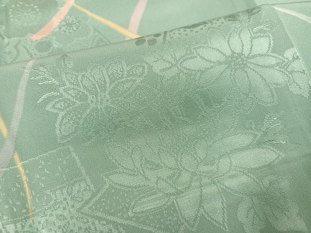 平和屋着物●長襦袢 袷 花地紋 正絹 逸品 AABJ3960ph