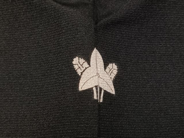 平和屋着物●訪問着 総刺繍 草花文 黒地 金糸 正絹 逸品 AABJ3967ph