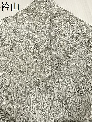 平和屋着物●お召 松竹梅亀甲文 正絹 逸品 AABJ3970ph