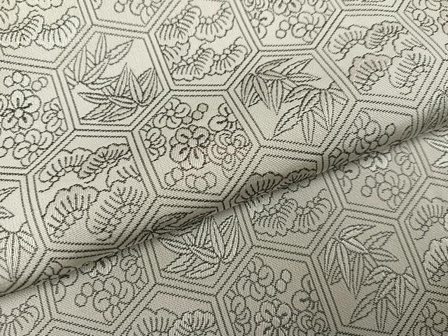 平和屋着物●お召 松竹梅亀甲文 正絹 逸品 AABJ3970ph