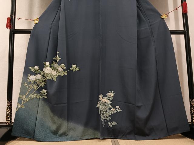 平和屋着物●訪問着 中国三大刺繍 相良刺繍 枝花文 正絹 逸品 AABJ3972ph