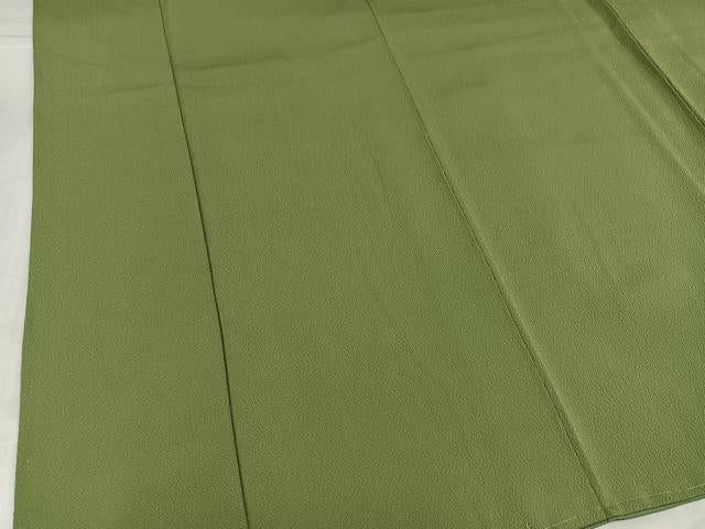 平和屋着物●上質な色無地 柳茶色 正絹 逸品 未使用 AABJ3976ph