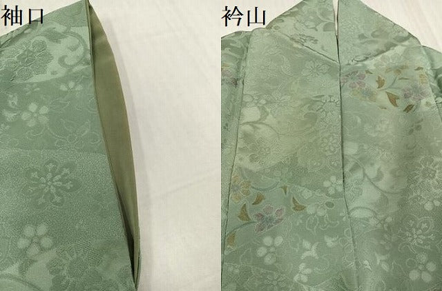 平和屋着物●上質な小紋 地紋起こし 花唐草文 正絹 逸品 AABJ3979ph