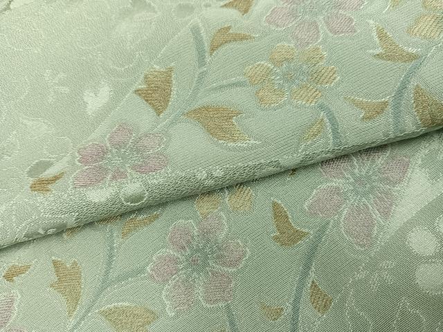 平和屋着物●上質な小紋 地紋起こし 花唐草文 正絹 逸品 AABJ3979ph