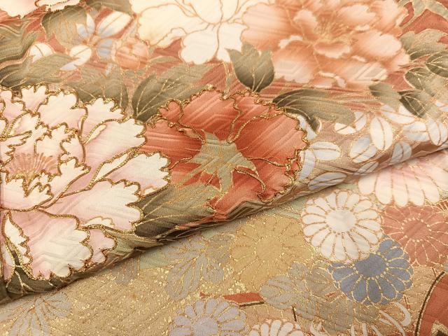 平和屋着物●豪華振袖 駒刺繍 花車文 金彩 正絹 逸品 AABJ3988ph