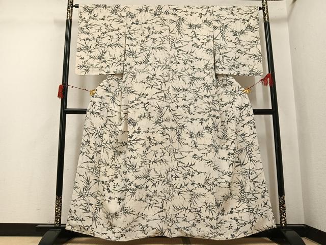平和屋着物●上質な小紋 ろうけつ染 草木文 正絹 逸品 AABJ3989ph