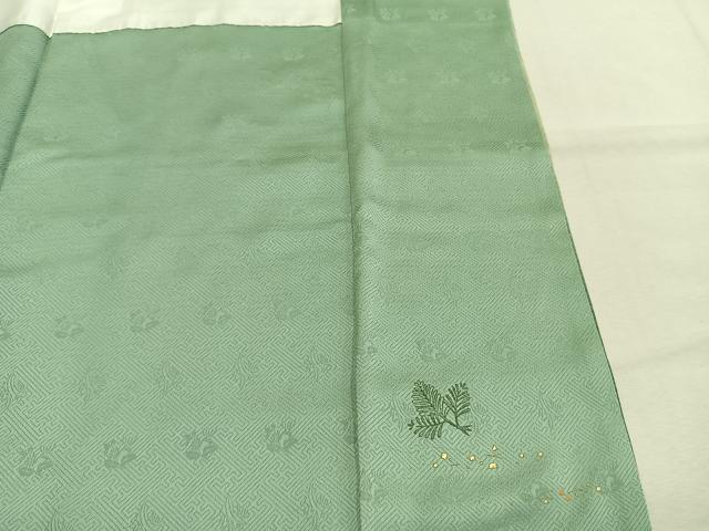 平和屋着物●訪問着 駒刺繍 松竹梅 亀 飛鳥文 暈し染め 金糸 金彩 正絹 逸品 AABJ4002fy