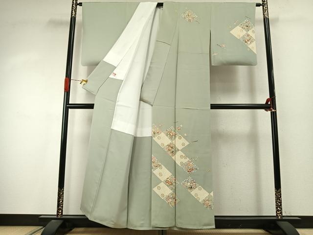 平和屋着物●訪問着 駒刺繍 楽器花文 金彩 正絹 逸品 AABJ4011fy