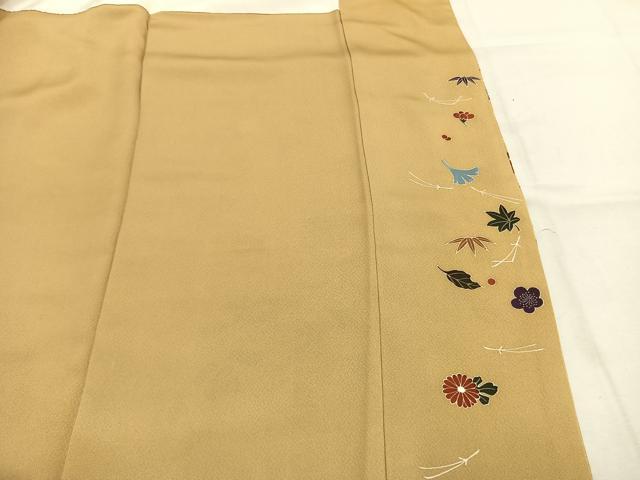 平和屋着物●訪問着 駒刺繍 草花文 金彩 鈴乃屋扱い 正絹 逸品 AABJ4012fy