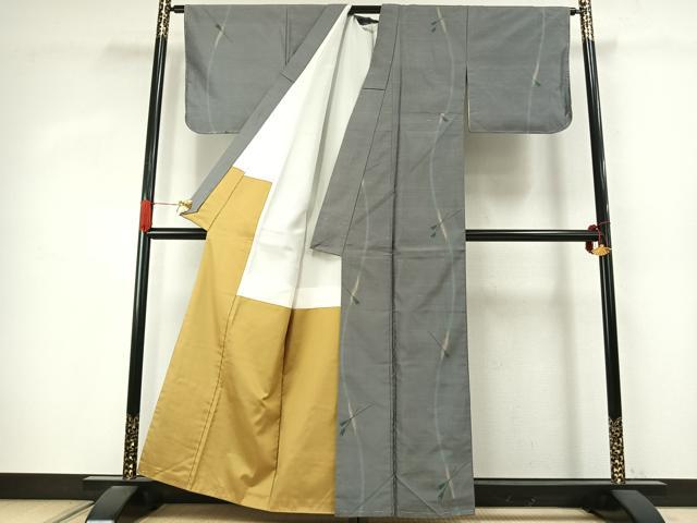 平和屋着物●上質な紬 矢羽文 正絹 逸品 未使用 AABJ4028fy