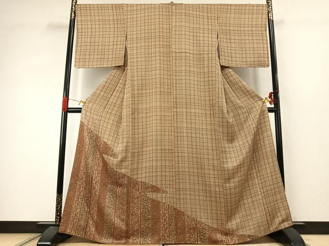 平和屋着物●訪問着 草花文 正絹 逸品 AABJ4031fy