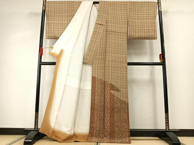 平和屋着物●訪問着 草花文 正絹 逸品 AABJ4031fy
