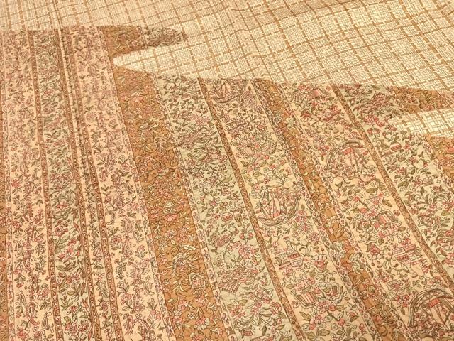 平和屋着物●訪問着 草花文 正絹 逸品 AABJ4031fy