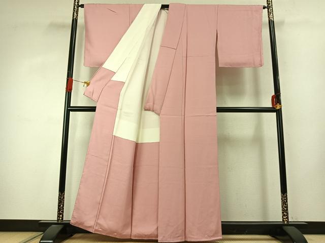 平和屋着物●上質な色無地 草花地紋 虹色 正絹 逸品 未使用 AABJ4040fy