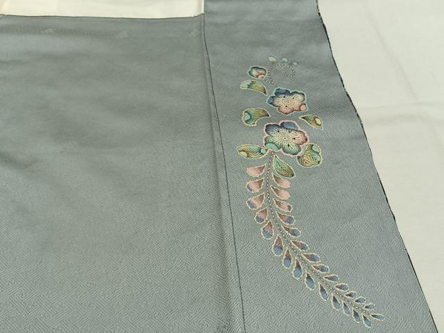平和屋着物●訪問着 辻が花 暈し染め 黒地 金彩 正絹 逸品 AABJ4044fy
