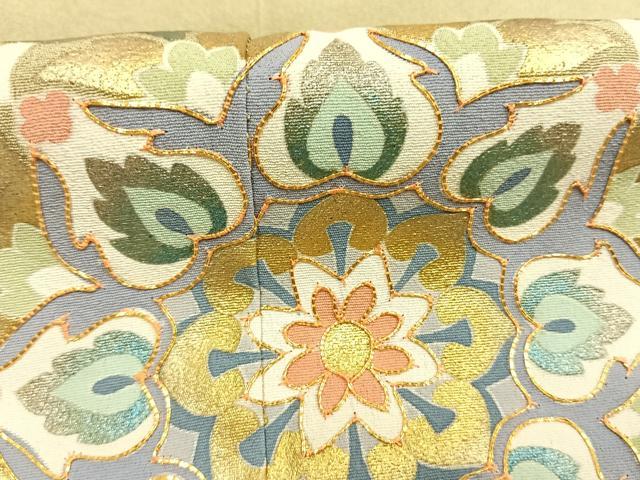 平和屋着物●豪華色留袖 作家物 駒刺繍 吉祥花文 金彩 正絹 逸品 AABJ4045fy