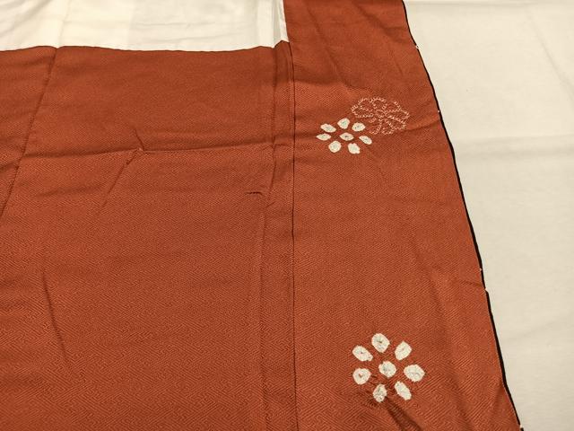 平和屋着物●訪問着 総絞り 草花文 黒地 正絹 逸品 AABJ4047fy