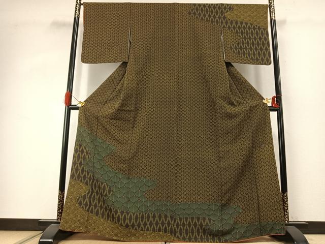 平和屋着物●訪問着 作家物 草花文 正絹 逸品 AABJ4048fy