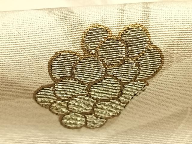 平和屋着物●中井淳夫 訪問着 刺繍 草花文 金糸 金彩 正絹 逸品 AABJ4060fy