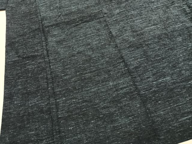 平和屋着物●男性 結城紬 アンサンブル 杢 霞文 正絹 逸品 AABJ4065fy