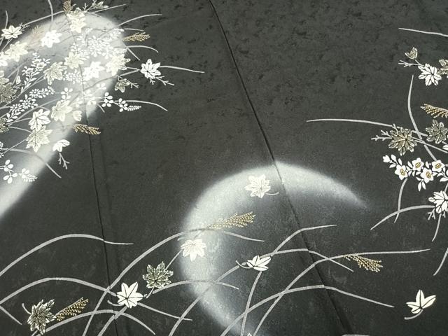 平和屋着物●訪問着 草花文 暈し染め 金彩 正絹 逸品 AABJ4067fy