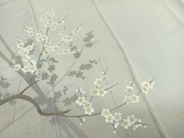 平和屋着物●山口倫由 訪問着 枝梅文 暈し染め 金彩 さが美扱い 正絹 逸品 AABJ4084fy