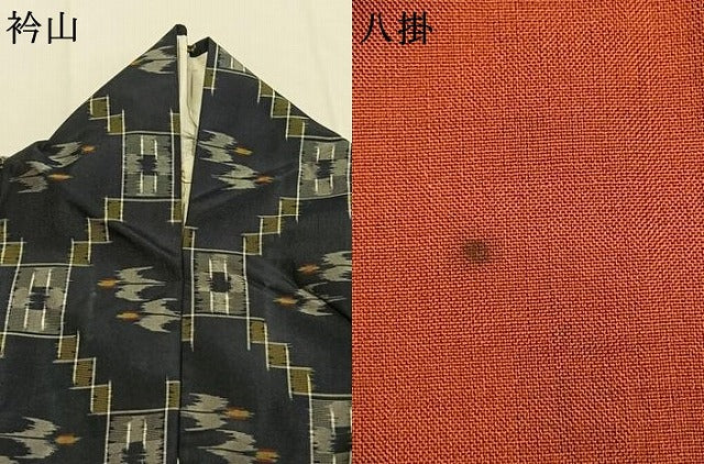 平和屋着物●本場琉球絣 紬 正絹 逸品 AABJ4086fy