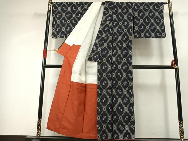 平和屋着物●本場琉球絣 紬 正絹 逸品 AABJ4086fy