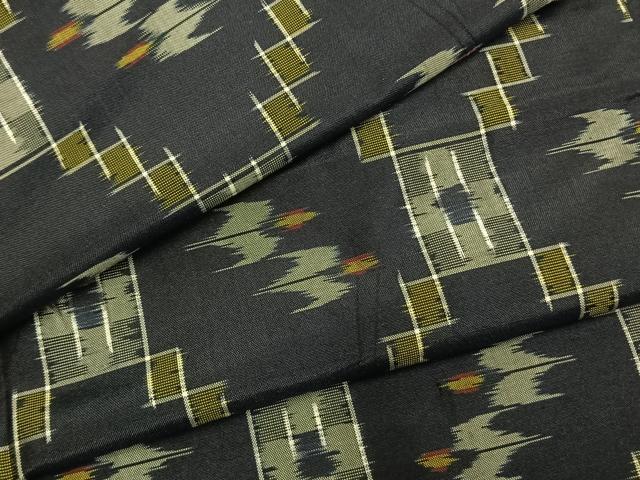 平和屋着物●本場琉球絣 紬 正絹 逸品 AABJ4086fy