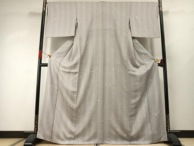 平和屋着物●上質な小紋 唐草文 金彩 正絹 逸品 AABJ4098fy