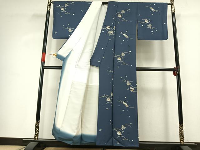平和屋着物●上質な小紋 兎 金彩 正絹 逸品 AABJ4106fy