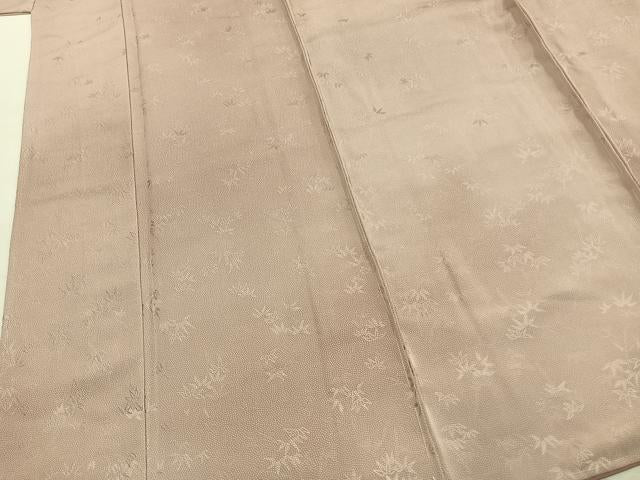 平和屋着物●江戸小紋 総刺繍 竹 正絹 逸品 未使用 AABJ4119fy